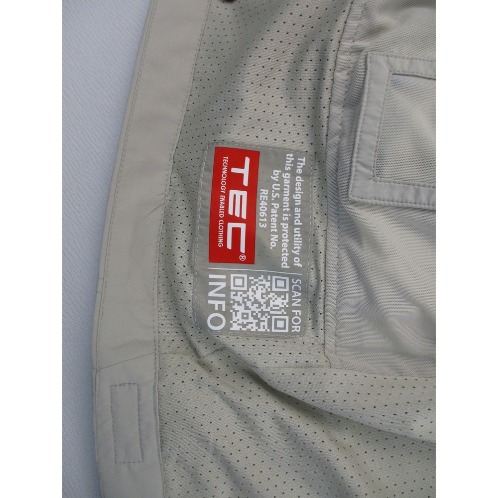 SCOTTEVEST Jacket Mens Medium Tan TEC Tropiformer Utility Pocket Hidden Hood - Picture 13 of 16
